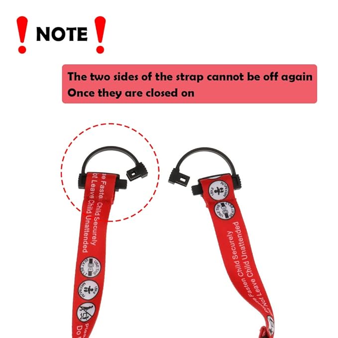 Hooshing 2PCS Kids Baby Safety Seat Belt Adjustable Supermarket Shopping Cart Belt Chair Seat Belts Red