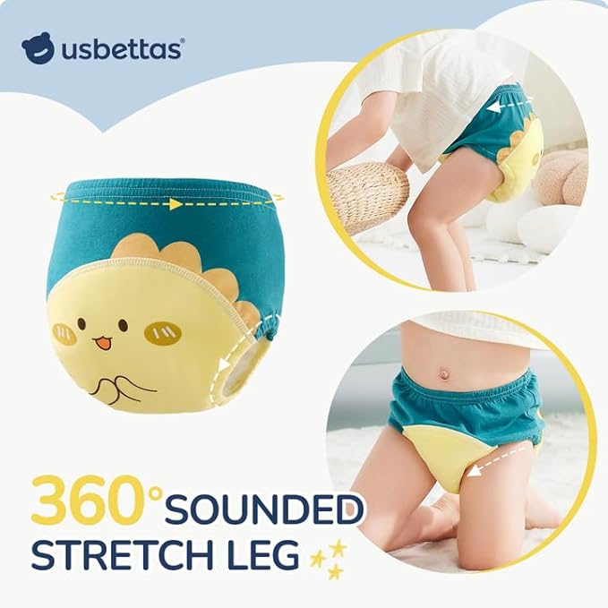 Potty Training Underwear for Boys 18M 2T, Soft Cotton Reusable Potty Training Pants for Toddlers 6 Pack,Toilet Training Pants for Boy