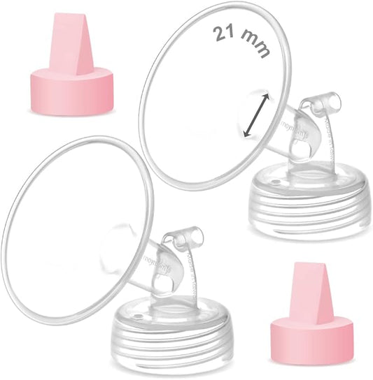 Maymom Pump Part Compatible with Spectra/Ameda Luna Pumps, Syngery Gold; Incl Wide Mouth Flange 21 mm Valve; Not Original Spectra Flange; Replaces Spectra S1 S2, Plus Shield, Pump Parts, Accessories