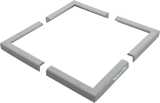 KidKusion Corner and Edge Protector | Easy Fit System | Soft Durable Foam Rubber Padding for Furniture w/Doublesided Tape | Babyproofing Bumper Guards | Large Profile | 16 Ft. | Soft Gray