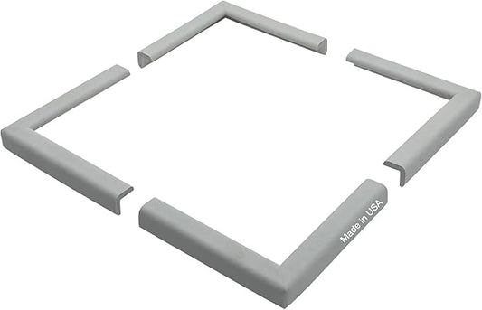 KidKusion Corner and Edge Protector | Easy Fit System | Soft Durable Foam Rubber Padding for Furniture w/Doublesided Tape | Babyproofing Bumper Guards | Large Profile | 16 Ft. | Soft Gray