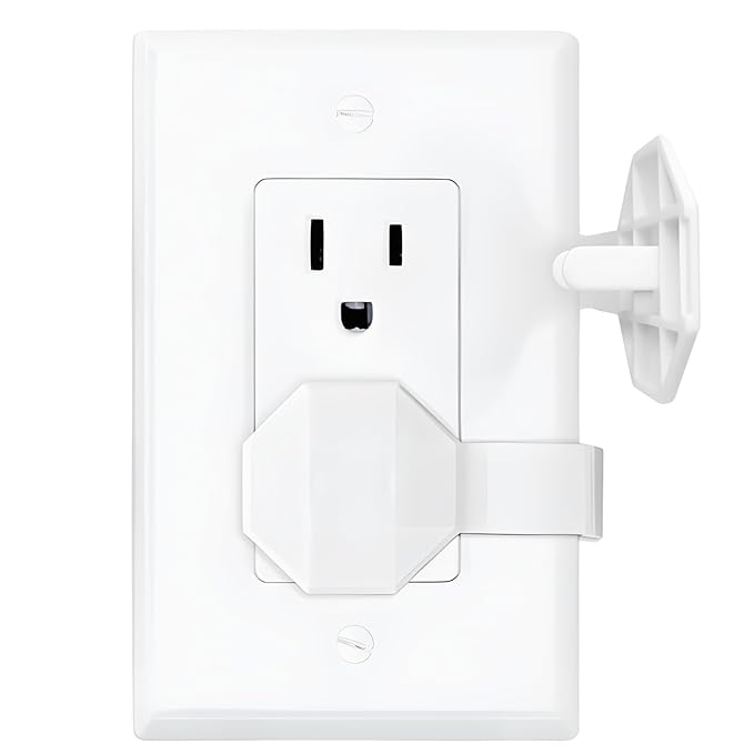 Outlet Covers Baby Proofing (6 Pack) – Always-Connected Child Proof Outlet Plug Covers for Electrical Outlets – Easy Install Baby Outlet Covers, 12-Outlet Coverage