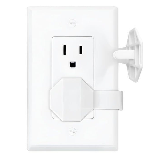 Outlet Covers Baby Proofing (6 Pack) – Always-Connected Child Proof Outlet Plug Covers for Electrical Outlets – Easy Install Baby Outlet Covers, 12-Outlet Coverage