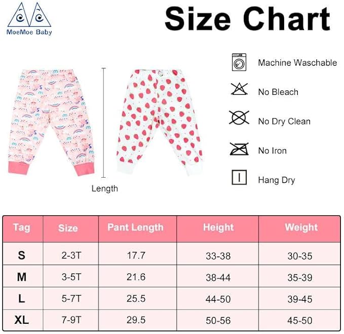 MOEMOE BABY Waterproof Diaper Pants for Potty Training 2 Packs Nighttime Diaper Short for Toddler Boys and Girls