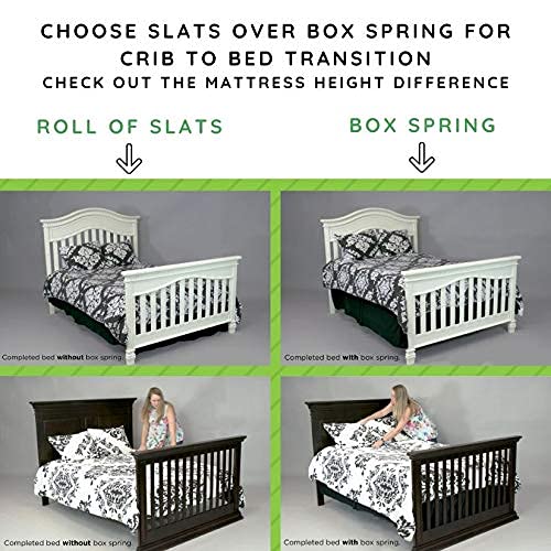 Full-Size Conversion Kit Bed Rails for Sorelle Crib & Changer Combos - Solid Wood Rail - Toddler & Adult Rail for Full-Size Beds - Nursery & Baby Furniture (Espresso - Brittany Crib & Changer)