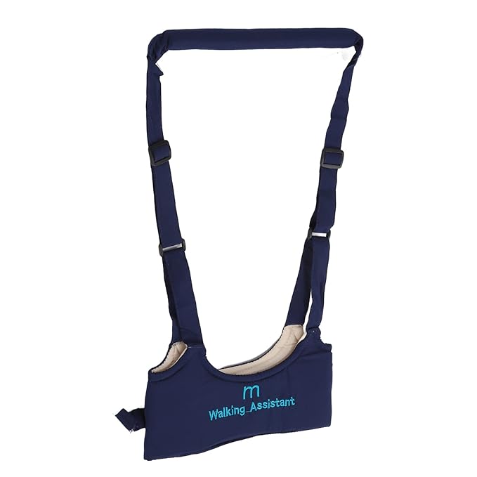Baby Walking Harness, Absorbent Kids Walker Helper Skin Friendly Prevent Getting Lost Adjustable for Infant (Navy Blue)