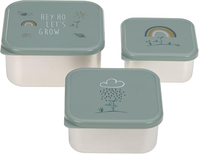 LÄSSIG Garden Explorer Snack Box Set of 3 Stainless Steel
