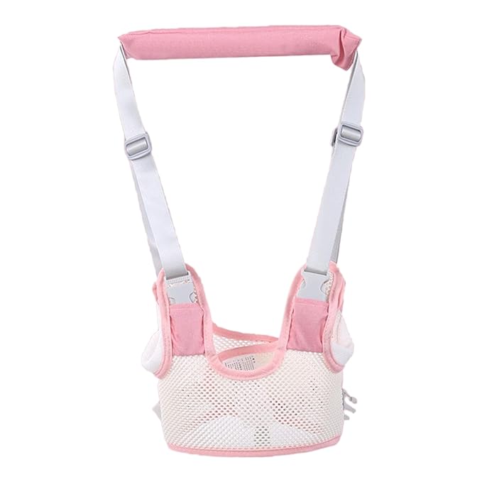 Baby Walker Safety Harness, Toddler Walking Assistant Belt, Easy and Sturdy Use for Children (Pink)