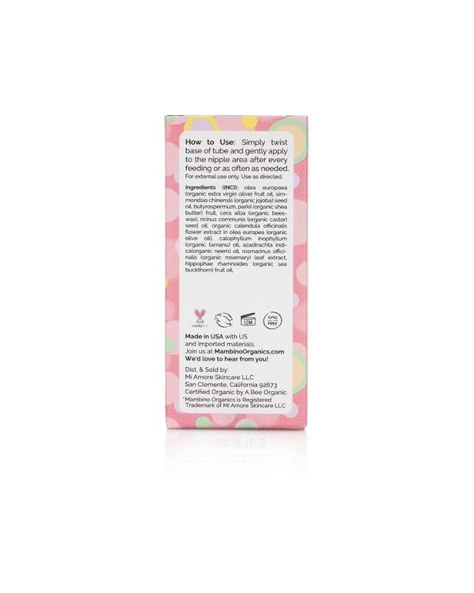 Mambino Organics Calendula Nursing Balm, Breastfeeding Essentials for Sore Nipples, Olive Oil Infused, Postpartum Essentials & Pregnancy Must Haves, Thoughtful Gifts for New Moms, 0.63 oz