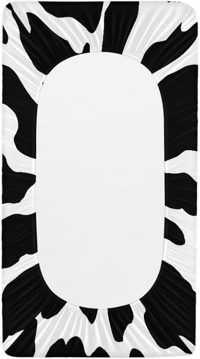 Changing Pad Covers for Boys Girls, Cow Print Diaper Changing Table Pad Cover Soft Breathable Changing Mat Cover for 32''x16" Cute Birthday Gifts for Baby