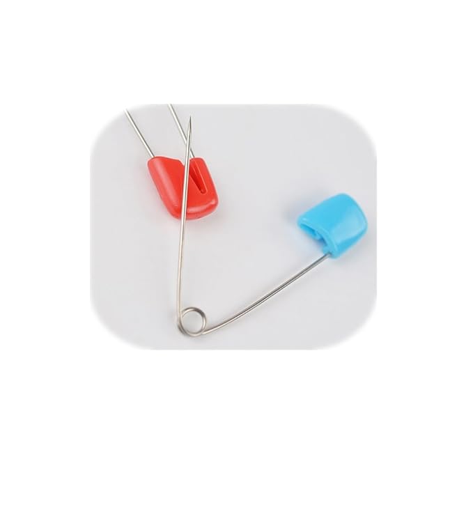 20 PCS Assorted Colors Baby Child Infant Kids Cloth Diaper Nappy Pins Stainless Steel Safety Pins with Colorful Plastic Head Safety Locking, Safety Hold Clip Locking Cloth (2.2in)