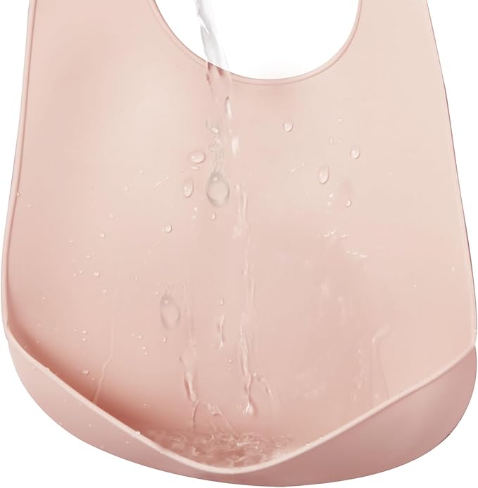 PandaEar 3 Pack Baby Bibs for Eating with Food Catcher, Waterproof Silicone Bibs for Babies Toddlers Boys Girls, Adjustable Baby Food Feeding Bibs, BPA Free