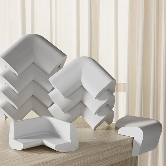 6Pack Baby&Child Proof Corner Guards & Furniture Edge Bumpers - Soft Foam Safety Protectors for Tables, Adhesive Corner Protectors for Sharp Edges(Grey)
