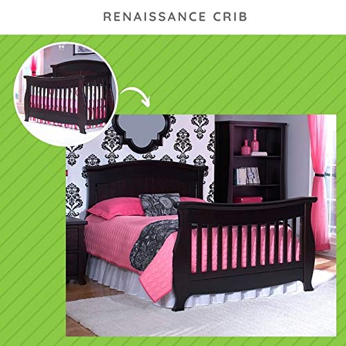 Full-Size Conversion Kit Bed Rails for Baby's Dream & Cocoon Convertible Cribs - Solid Wood Rail - Toddler and Adult Bed Rail for Full-Size Beds - Essential Nursery & Baby Furniture (Espresso)