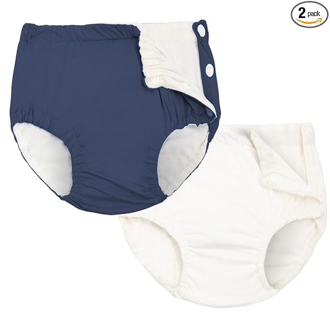 Joyo roy 2 Pcs Reusable Swim Diapers Snaps Unisex Baby Swim Diaper Size 4 Waterproof Toddler Swimming Diaper 4T Large Soft Washable Baby Girl and Boy Waterproof Diapers for Swimming Lesson