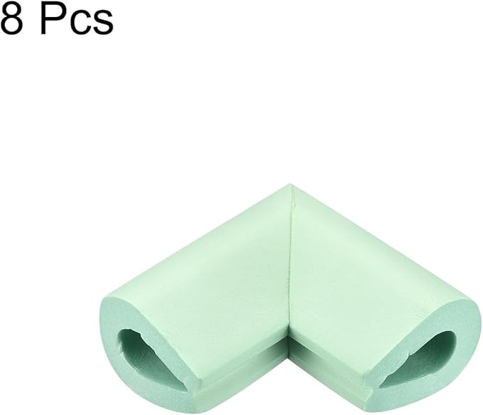 uxcell Corner Guards Edge Protectors, 8Pack U Foam Safety Bumper W Self-Adhesive Tape Furniture Corner Table Edge Guard, 2.16"x1.38"x0.31", Light Green