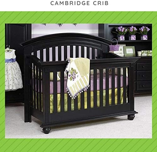 Toddler Bed Safety Guard Rail for Munire & Echelon Convertible Cribs - Solid Wood Rail for Convertible Crib to Toddler Bed Conversion - Safety Bed Rail for Children (Black)
