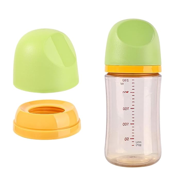 Baby Bottle Replacement Caps Compatible with Pigeon 3rd Generation PPSU/PP/Glass Wide Neck Nursing Bottles, 3 Pack (Sent in Random Color)