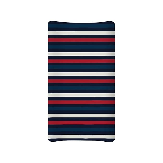 Black and Red Stripes Baby Changing Pad Cover Baby Diaper Change Table Pad Covers 32 * 16 Inch Easy to Install Cradle Mattress Sheets Nursery