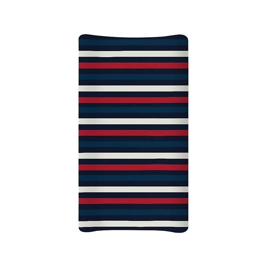 Black and Red Stripes Baby Changing Pad Cover Baby Diaper Change Table Pad Covers 32 * 16 Inch Easy to Install Cradle Mattress Sheets Nursery