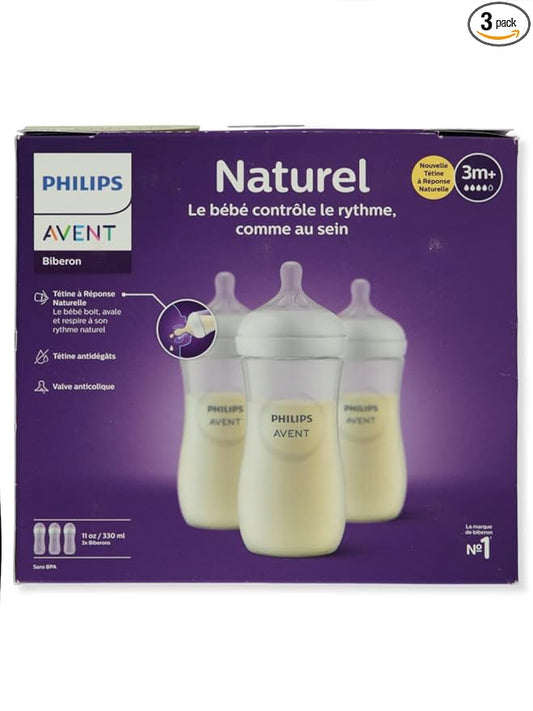 Avent 3-Pack Natural Wide Neck Bottles (11 oz.) - Clear, one Size