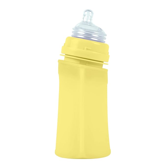 green sprouts Sprout Ware Baby Pocket Made from Silicone and Plants (8 oz.), Non-Toxic Silicone Plant-Based Plastic Baby Pocket Without BPA, BPS, BPF - Yellow