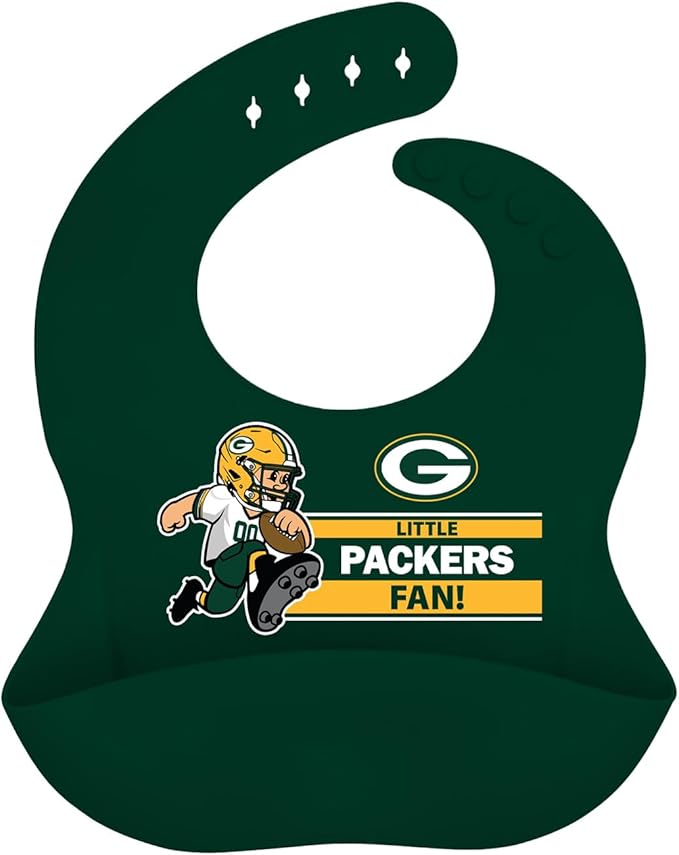 Baby Fanatic NFL Silicone Bib - Premium Quality, Educational, and Fun Activity for Kids and Families