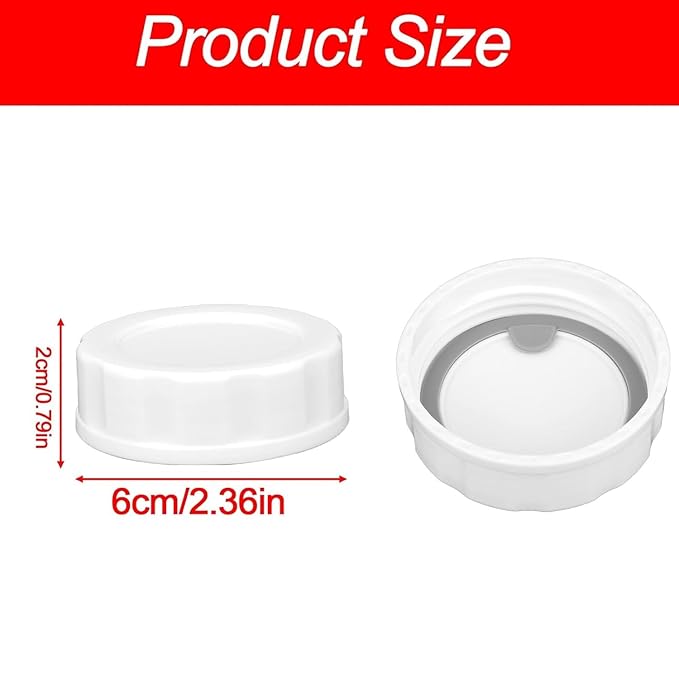 8Pack Baby Bottle Caps Compatible with Evenflo Wide Neck Baby Bottle, Travel and Storage Bottle Lids Replacement, Soft & Safe Bottle Lid (Only Evenflo Wide Neck Baby Bottle)