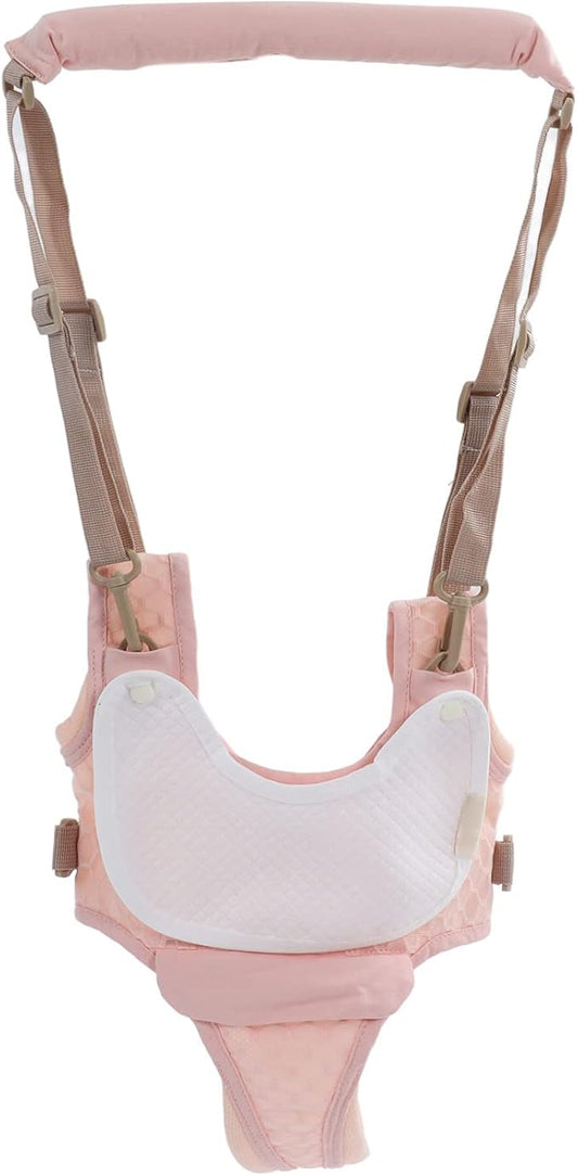 Baby Walking Harnesses, Lightweight Adjustable Detachable Crotch Pad Handheld Toddler Walk Assistant Belt Adjustable Standing Up and Walking Learning Helper for(Cherry Blossom Powder - Mesh Cloth)