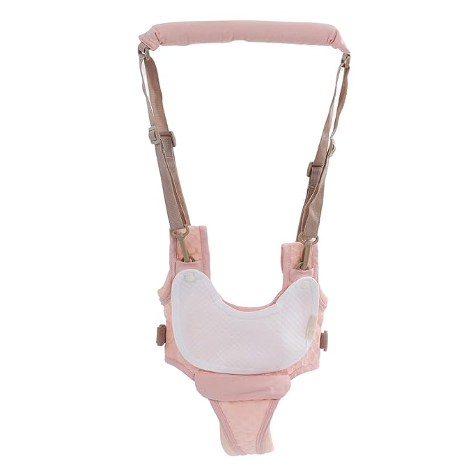 Baby Walking Harnesses, Adjustable Handheld Kids Walk Helper Infant Walking Harness Assistant Belt Walk Support Assist Trainer Tool with Detachable Crotch Pad for Infant 8 to 24 Month(Pink)