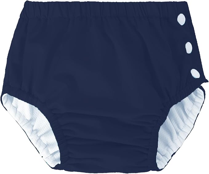 Baby Newborn Reusable Swim Diapers Infant Unisex Washable Swim Diaper Toddler Swimming Diapers Navy, 6-18 Months