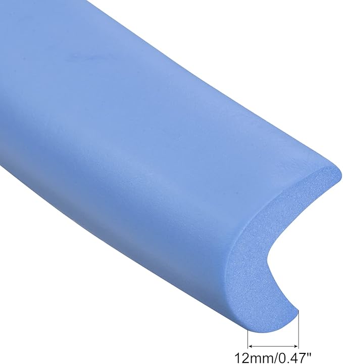 uxcell Corner Guards Edge Protectors 6.56ft(2M), Foam Safety Bumper L Shape for Furniture Corner Table Edge Guard, Blue