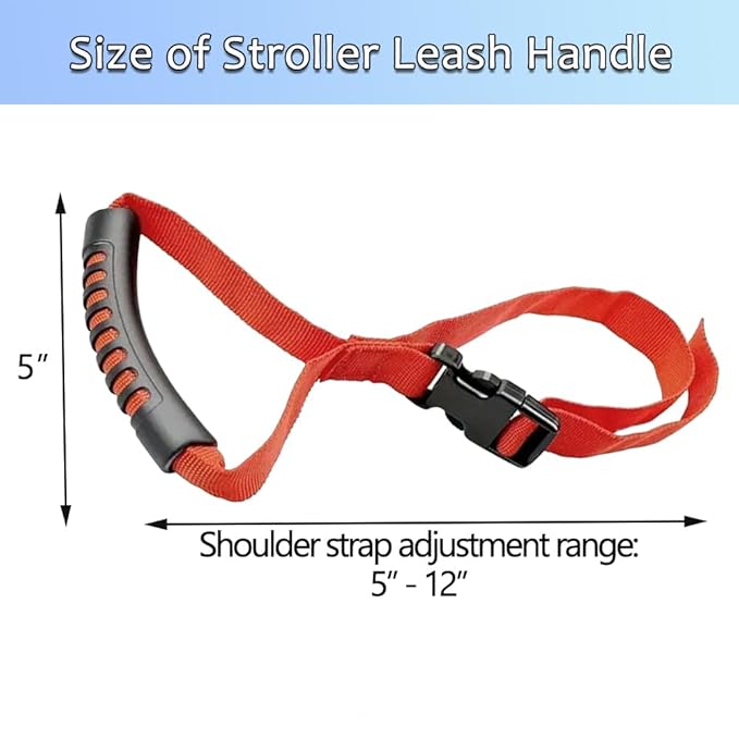 Baby Stroller Safety Wrist Strap - Anti-Lost Adjustable Wrist Leash for Pushchairs, Wagons, Shopping Carts, and Travel