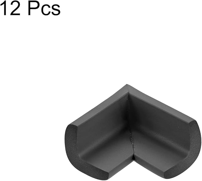 uxcell Corner Guards Edge Protectors, 12Pack Foam Safety Bumper Thicken, 55mm/2.16"(L) for Furniture Corner Table Edge Guard, Black