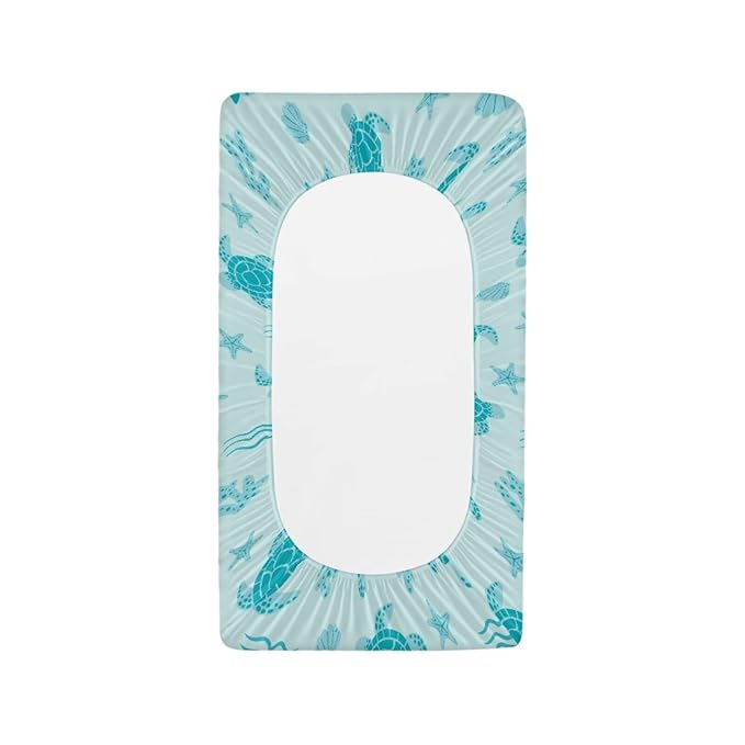 Turtle Changing Pad Cover for Baby Breathable Baby Diaper Change Table Pad Covers Removable Cradle Mattress Sheets for All Season Modern Nursery Decor