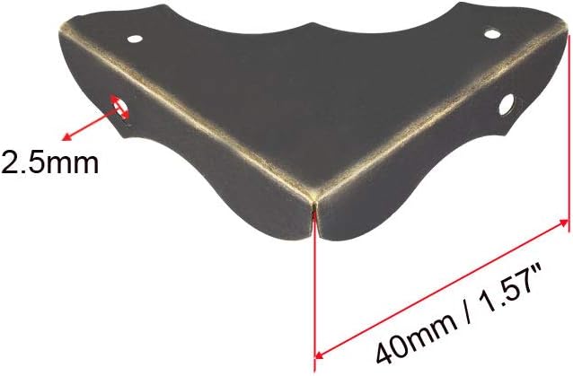 uxcell Metal Desk Corner Protectors Table Edge Cover Guard 40x40x9mm Bronze Tone 12pcs