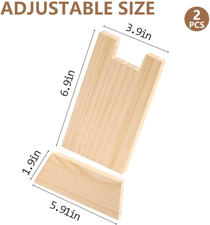 2 Pack Wooden Couch Wall Stopper Sofa Spacers, Adjustable Furniture Wall Protectors Headboard Bumpers Stoppers (Squre)