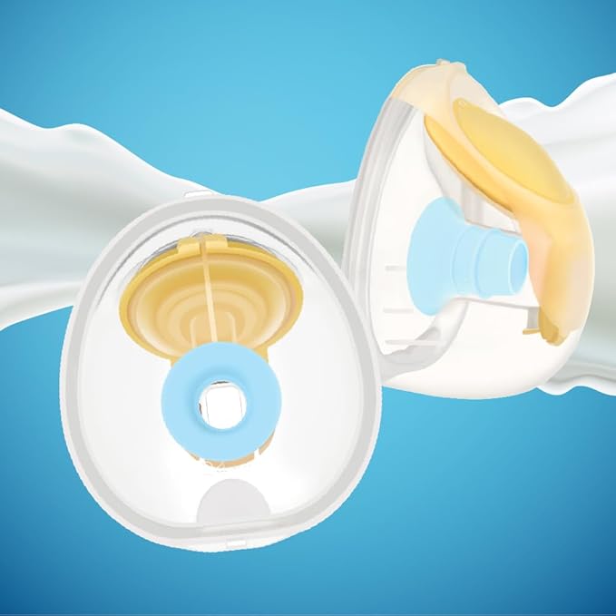 Maymom 14 mm Flange Insert Blue Compatible with Elvie Single/Double Electric, Elvie Stride Cup (24mm), Compatible with Medela PersonalFit Flex Shield, Not Original Elvie Replacement Parts