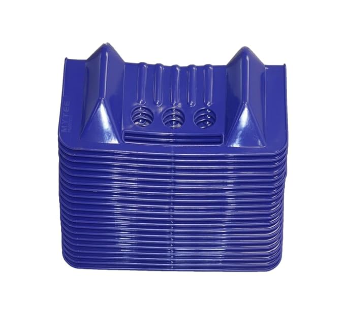 Mytee Products (120 Pack) 4" x 4" x 10" Blue Corner Protector V Shaped Flatbed Edge Guards with Carrying Case - Cargo Load Corner Edge Protector and Tie-Down Strap Guard for Flatbed