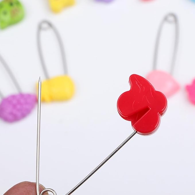4pcs Plastic Head Safety Pins Infant Cloth Nappy Locking Buckles Kid Care Shower Diaper Clips Kids Muslin Cloth Brooch Holder