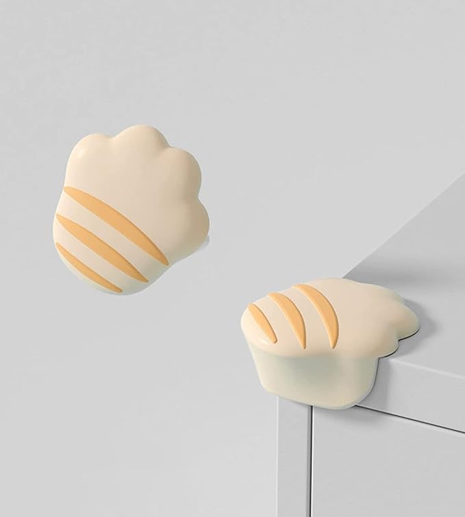 8Pcs Cat Paw Corner Protector Baby - Desk Soft Corner Protectors Guards for Kids Safety - Cute Baby Table Corner Protector Cartoon for Various Furniture Styles (Apricot-A)
