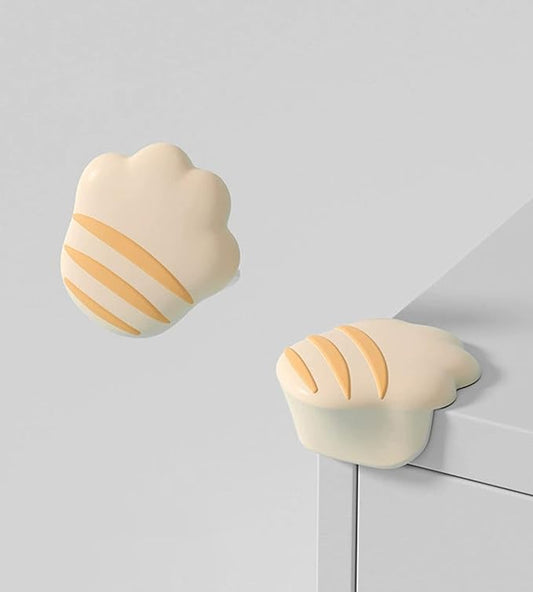 8Pcs Cat Paw Corner Protector Baby - Desk Soft Corner Protectors Guards for Kids Safety - Cute Baby Table Corner Protector Cartoon for Various Furniture Styles (Apricot-A)
