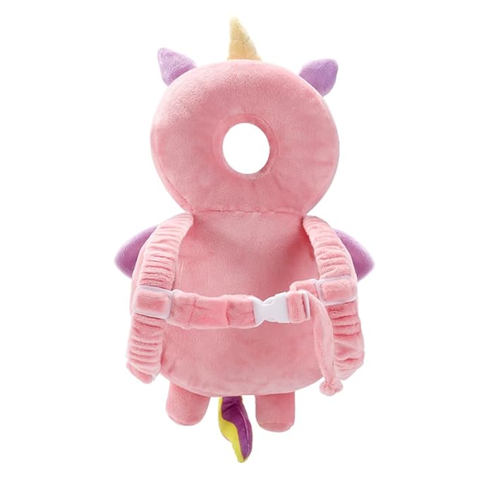 Baby Head Protector Pad Safety Pad for Walking & Crawling, Toddlers Head Safety Adjustable Back-Pack,Pink Unicorn (US)