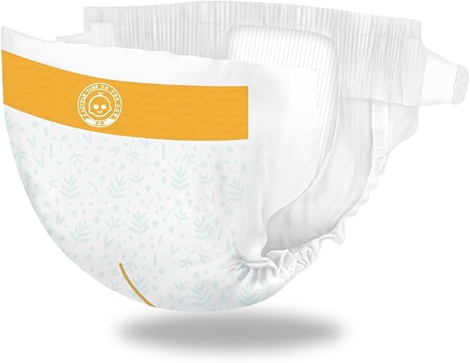 Little Toes Patented Natural Disposable Viscose Diapers ǀ Day and Overnight Diapers ǀ Sustainable ǀ Size 2-3 Medium | 36 Pack