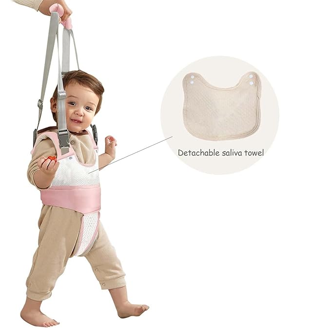 KIYUMI Baby Walking Harness Adjustable Handheld Kids Walker Helper Assistant Belt for Learning Walk Trainer Tool Walking Wing, 3D Mesh Blue
