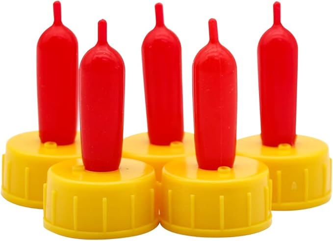 Goat Nipple 25Pcs Cow Calf Milk Drink Nipple Soft Silicone Goat Milk Bottle Topper Feeding for Sheep Goat Pup Dog Farm Supplies (Yellow)