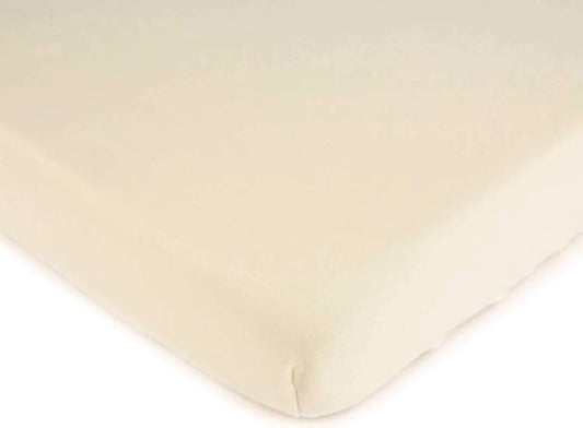 SheetWorld Baby Fitted Moses Basket Sheet 13 x 27 inches, 100% Cotton Jersey Hypoallergenic Sheet, Unisex Boy Girl, Solid Ivory, Made in USA