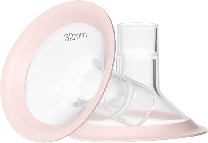 NCVI Replacement Flanges 32mm Compatible with 8780/8782/8100/8102/8122/8116/8128/8129, Breast Pump Accessories, BPA Free, 2 PCS (32mm Flange)