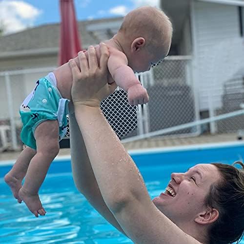 KaWaii Baby Swim Diapers, 3-Pack Washable Reusable One Size (10-40 lbs) Boy & Girl Swimming Lessons Water Activities #2
