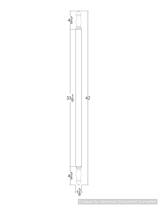 Highland Manor Wood Products Round Traditional Corner Guard Both Ends Turned - 42" Tall x 1 3/8" Wide 90 Degree Notch Unfinished Maple Wood Corner Protectors for Walls (1 Guard)